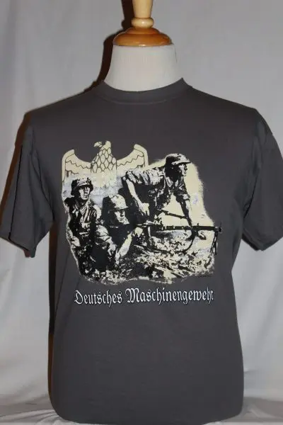 WWII Wehrmacht Machine Gun Team T-Shirt. Summer Cotton Short Sleeve O-Neck Mens T Shirt New S-3XL