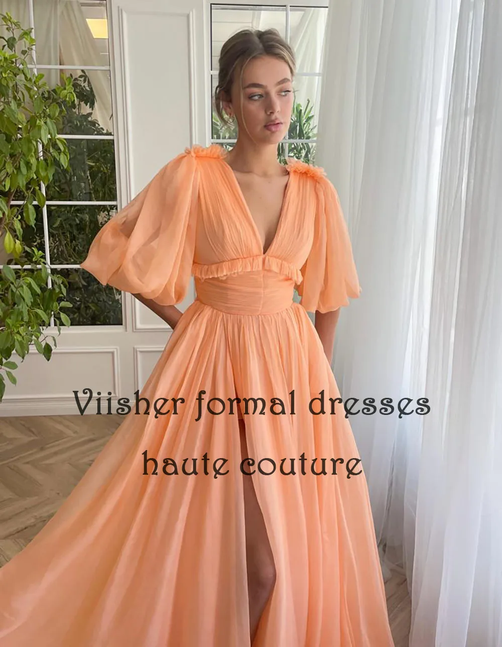 Рисунок 2 - Оранжевое шифоновое платье-трапеция