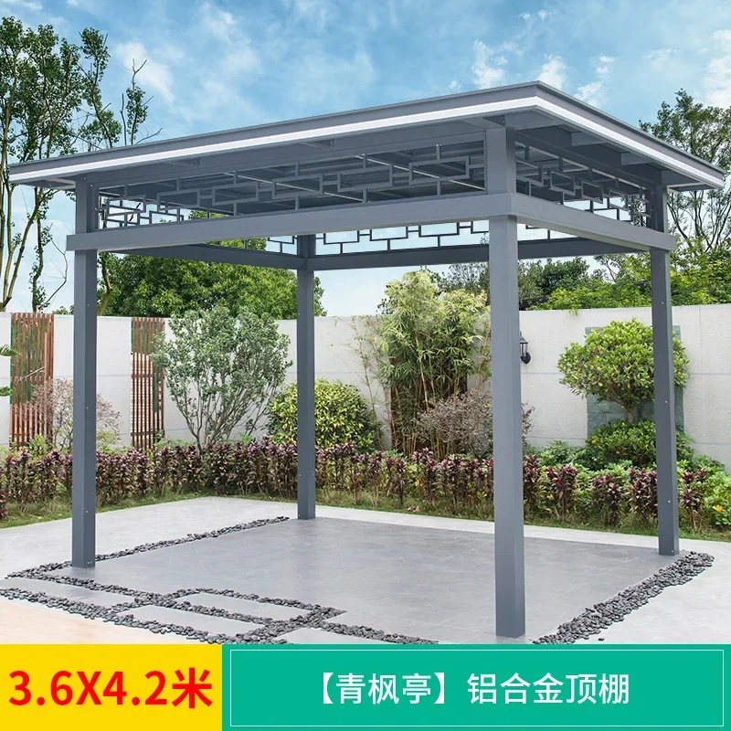 Home furniture supply outdoor pavilion kiosk weather shed with aluminum alloy piller garden awnings furniture sets