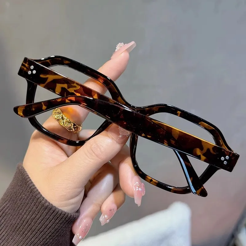 Retro Korea Style Eyeglasses Frame Student Transparent Oversized Computer Glasses Women Men Blue Light Blocking