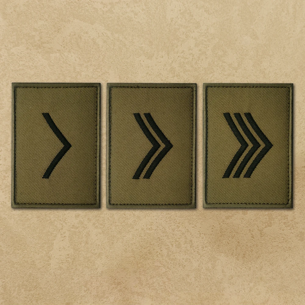 Uniform Rank Shoulder Armband Embroidered Patches With Hook and Loop Backing Appliqued For Army Jacket Shoulder DIY Sew-on