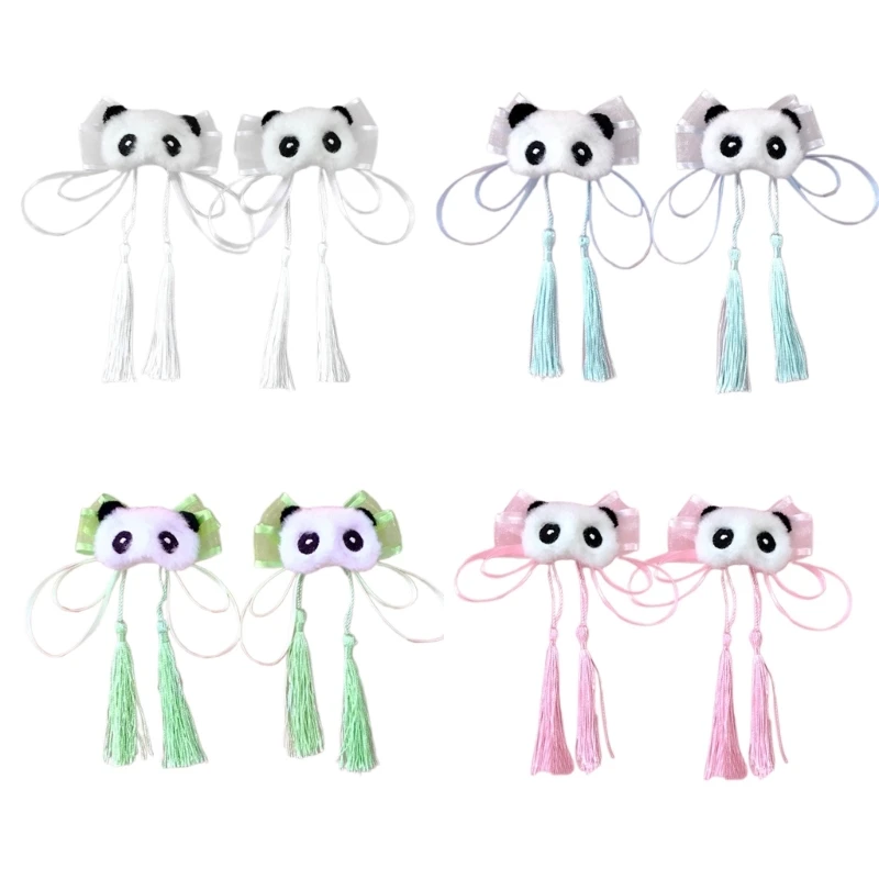 

Tassels Panda Hair Pins for Girls Y2K Women Hanfu Hairclip Bowknot Hairclip