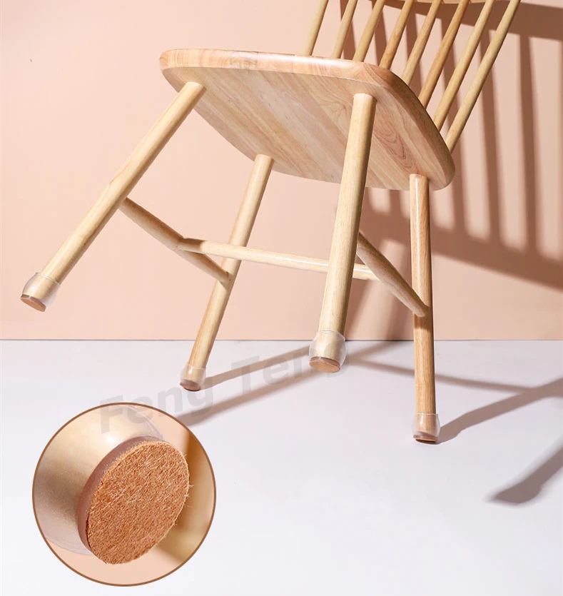 Description Picture 6 of itemmultiple sizes colour Non-Slip chair cover leg caps rubber feet Floor protector pads Legs for furniture Adhesive felt Home Decor