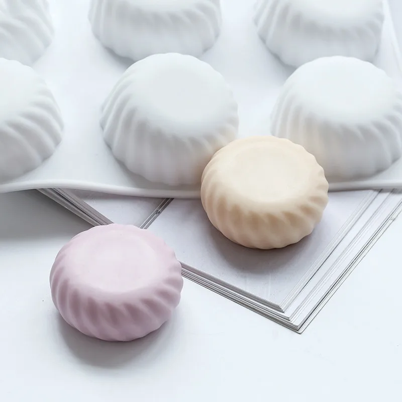 Silicone Mold Soap Molds Bath Bomb Mold Round 6 Holes Gear Mousse Silicone Mold Handmade Soap Mold Bath Bomb Sugarcraft Soap Making Supplies Chocolate
