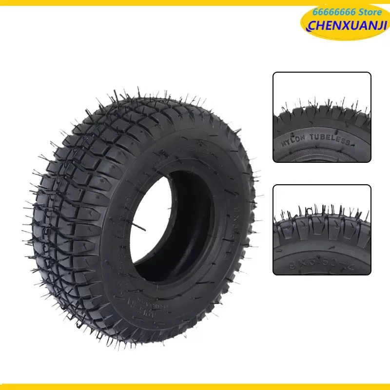 

9x3.50-4 Tubeless Tires 9 Inch Tyres for Lawn Mower ATV Pocket Bicycle Kart Electric Scooter Compatible 3.00-4 260X85 Tire