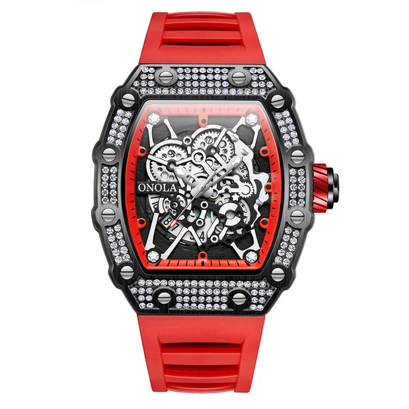 Onola - Orologio di lusso da uomo, Nuova collezione 2022, Design con diamanti, Quarzo, Impermeabile, Cinturino, Relio Manculino_voghion.com