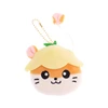 Corocorokuririn Hamster Plush Keychain Cute Tape Measure Rule Animal Head Bag Keychains Key Ring 1