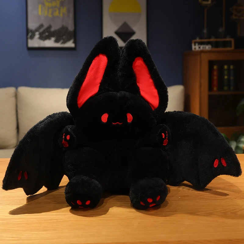 15cm/25cm/35cm Kawaii Bat Rabbit Plush Toys Cute Bat Plush Pendant Keychain Backpack Decor For Kids