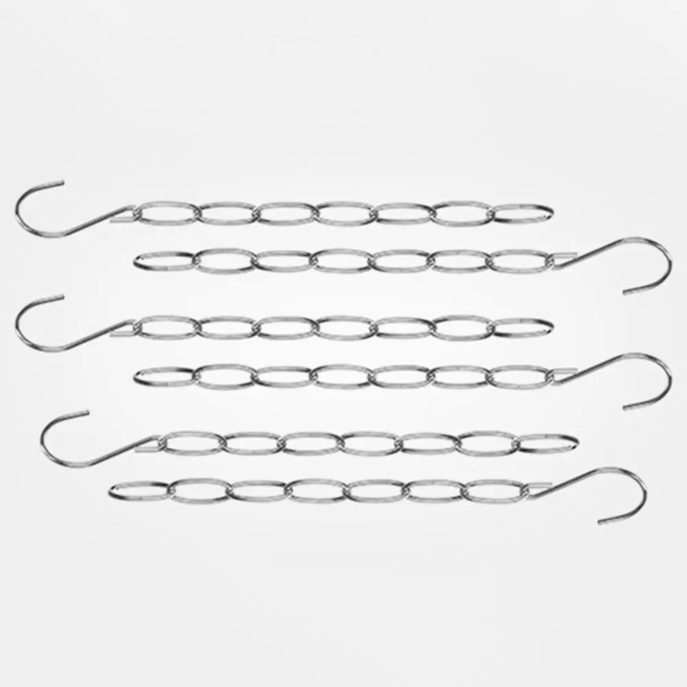 

Clothes Storage Solution Efficient Vertical Closet Organizer Collapsible Metal Chain Hanger with 7 Slots for Multiple Clothes
