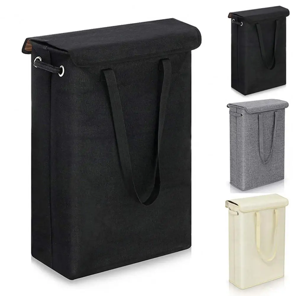 

Space-saving Laundry Container Capacity Slim Laundry Hamper with Removable Bag Handles Space-saving Dirty Clothes for Bedroom
