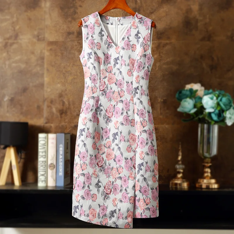 

Women Dress summer jacquard weave dress woman 230329