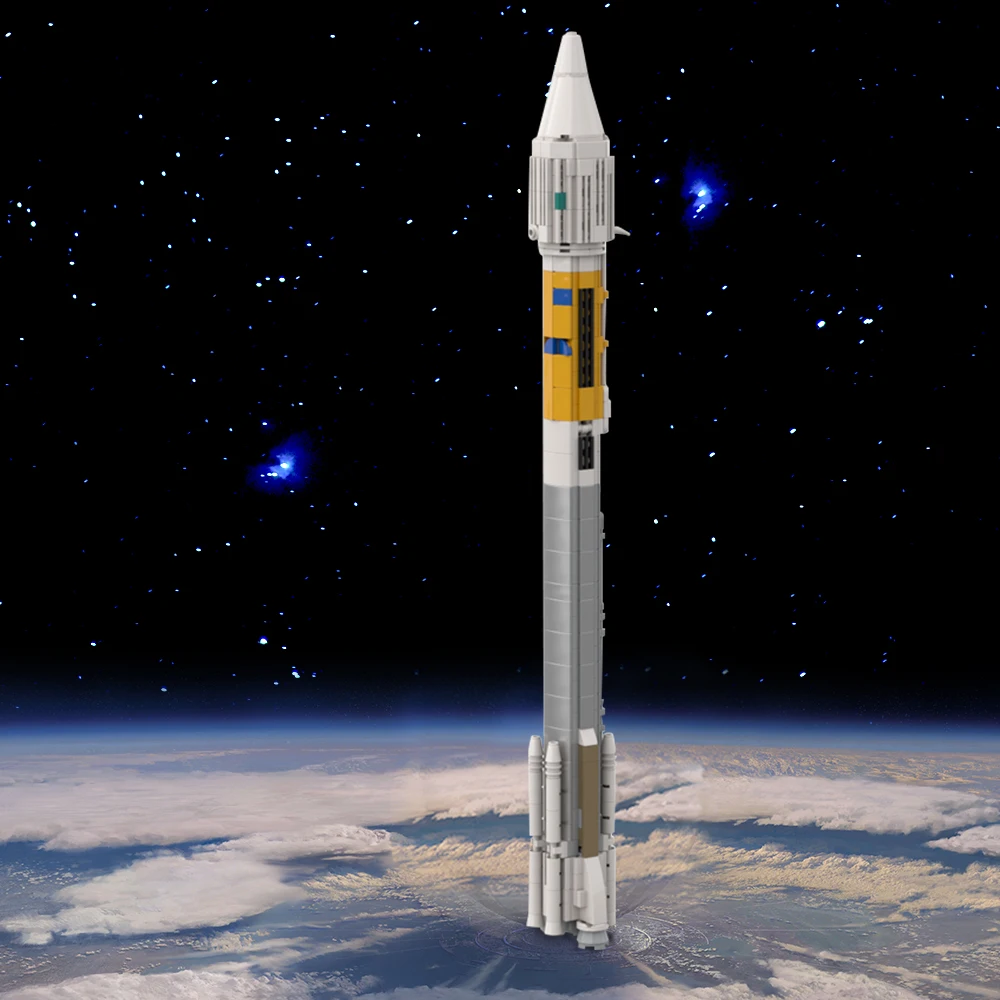 

MOC 1:110 Atlas IIAS Rocket Bricks Vehicle Carrier Universe Aerospace Launcher Space Model Building Block Kids Toy Birthday Gift