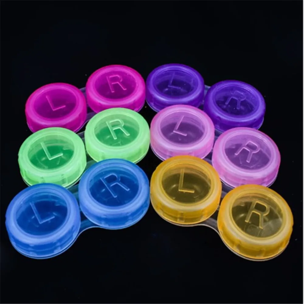 

1PC Mini Contact Lens Case for Eyes Travel Kit Holder Cosmetic L+R Contact Lenses Case Box Container Travel Accessarie Wholesale