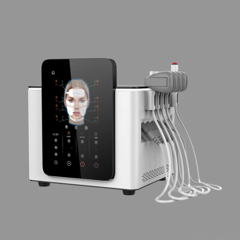 Skin lifting jawline sculpture forehead wrinkle removal microcurrent machine