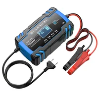 FOXSUR Car Battery Charger 12V 8A 24V 4A Touch Screen Pulse Repair LCD Fast Power Charging Wet Dry Lead Acid Digital LCD Display - Image 6