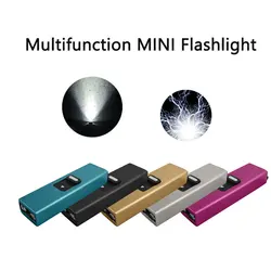 Lampe de poche LED USB EDC Portable, MINI outils d'auto défense multifonctions, outils d'extérieur Anti loup pour femmes, outils de sécurité d'urgence 