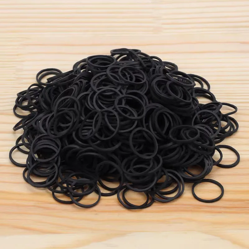 Black Rubber Bands High Elastic Stretchable O Rings Sturdy Band For Home Bank School Office Hair Salon Supplies