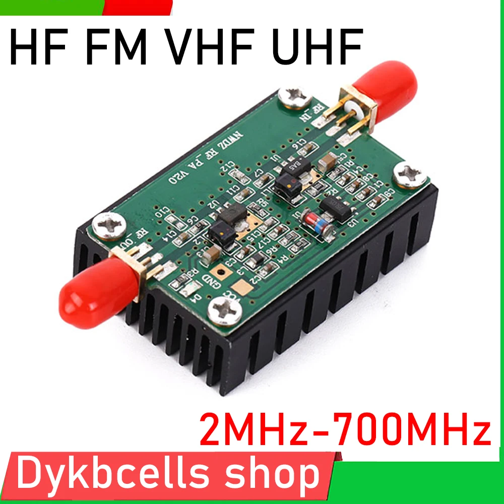 

2 МГц-700 МГц 3 Вт HF VHF UHF FM передатчик широкополосный Радиочастотный усилитель мощности для любительского беспроводного переговорного устройства Управление короткими волнами 433 м 315 м