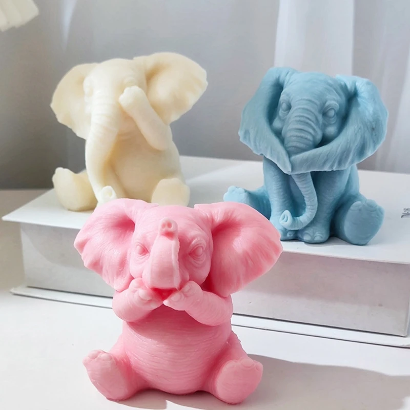 BabyElephantMoldDIYChocolateHandmadeSoapEpoxyResinSilicone