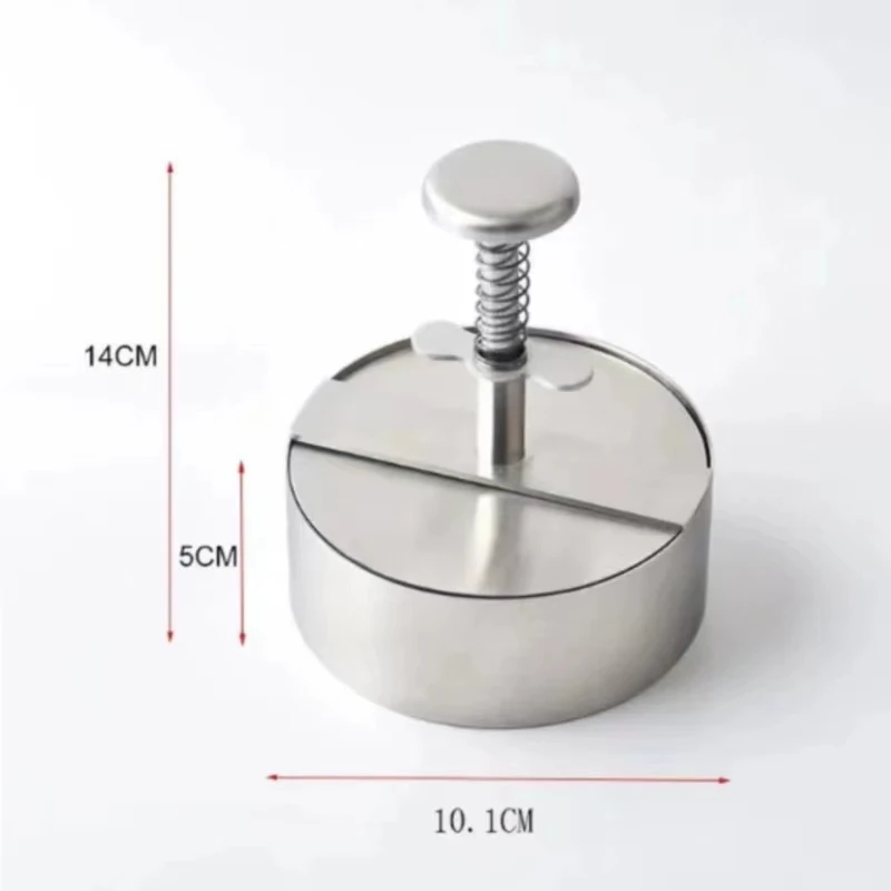 304 Stainless Steel Round Pie Press Meat Pie Mold Kitchen Manual Meat Mold Hamburger Press Manual Hamburger Machine