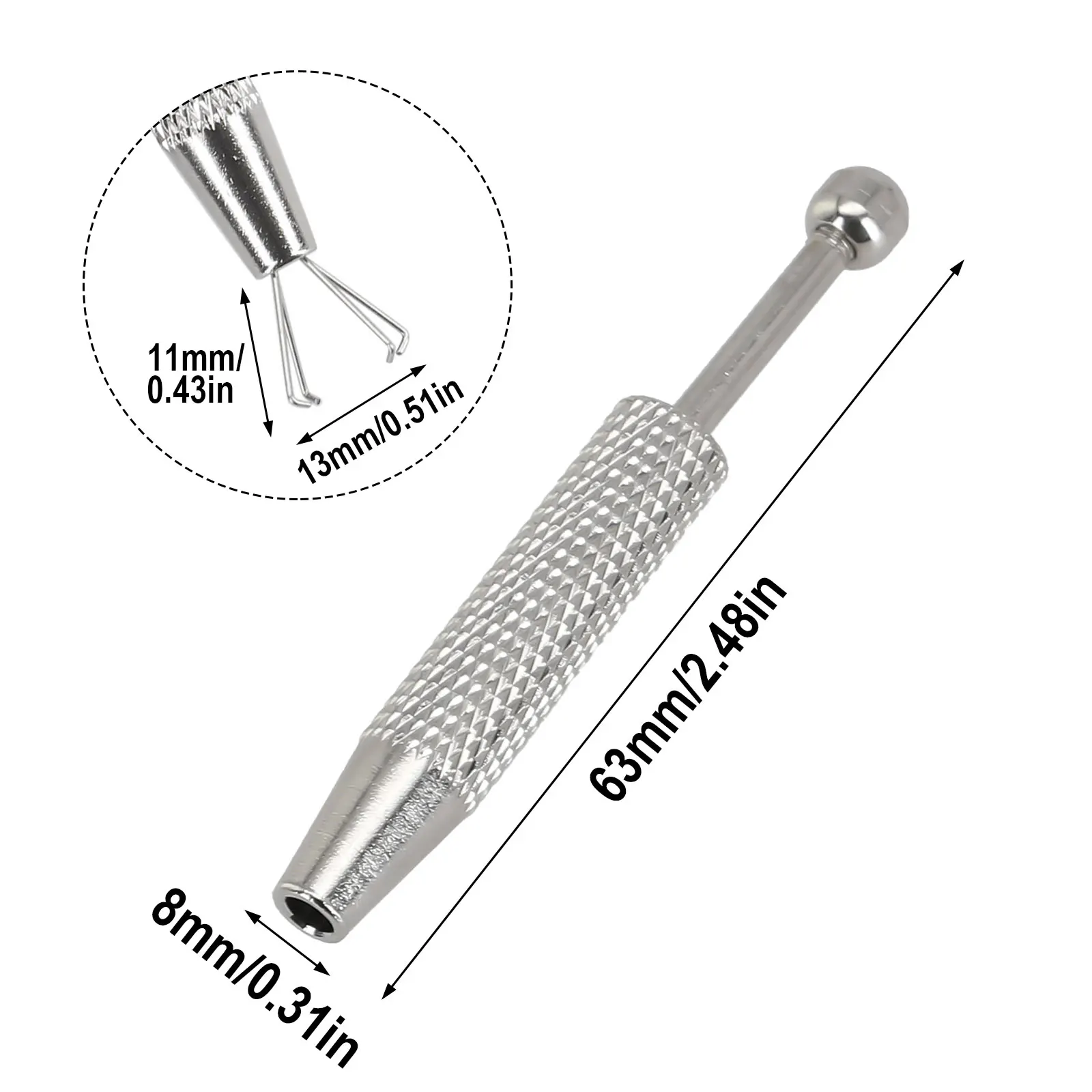 For Knurled Finger Handle Diamond Claw Tweezers Knurled Finger Handle Easy Grip IC Chips Jaw Holder Model Making