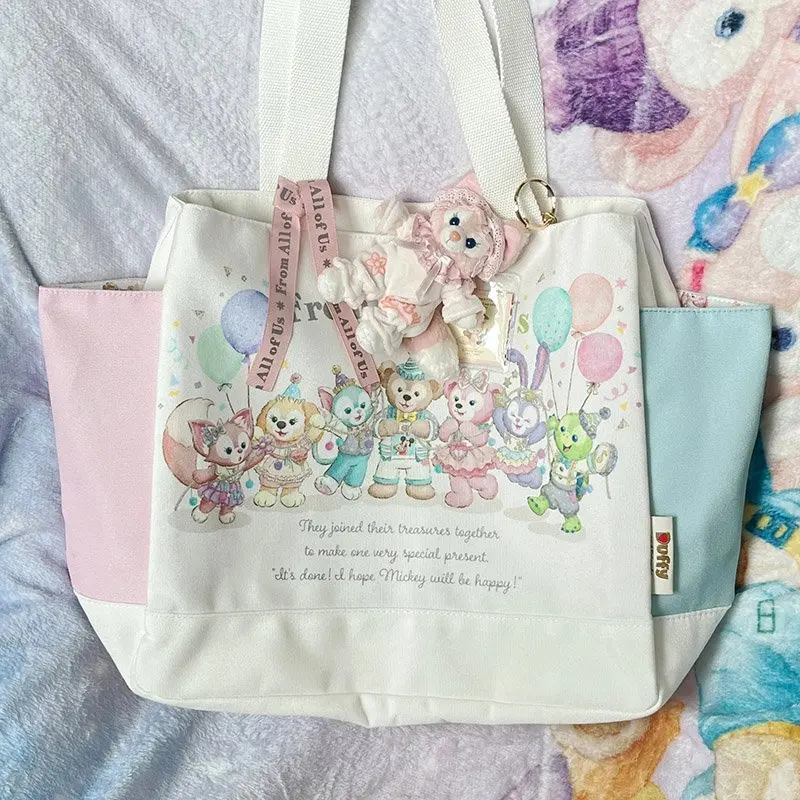 thumbnail image 4 of Bolso de lona de gran capacidad LinaBell/StellaLou con estampado de dibujos animados para niñas, bolso de hombro fresco y versátil para mejores amigas, regalo de vacaciones, 4 of 6