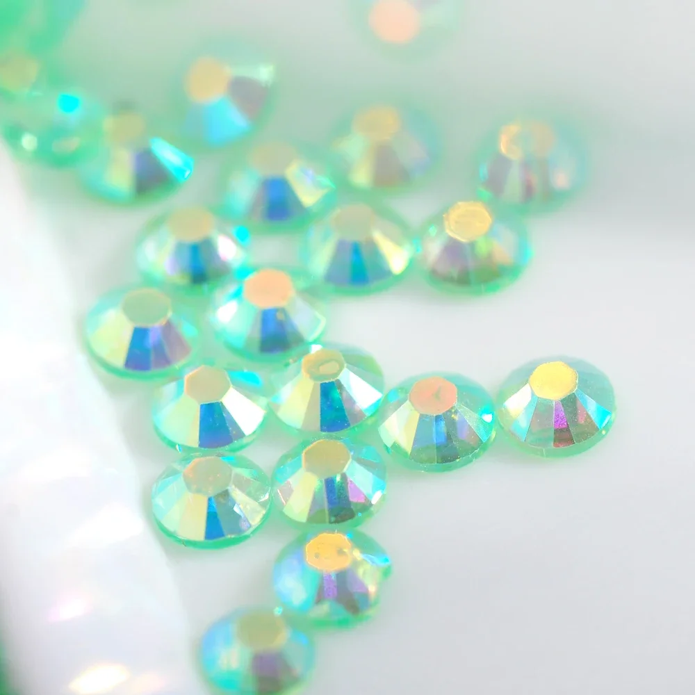 Круглий смоляний страз із плоскою спинкою, блискучий кришталь із прозорим дном, стрази зі стразами AB, ювелірні вироби для одягу своїми руками, 3 мм, 10000 шт.