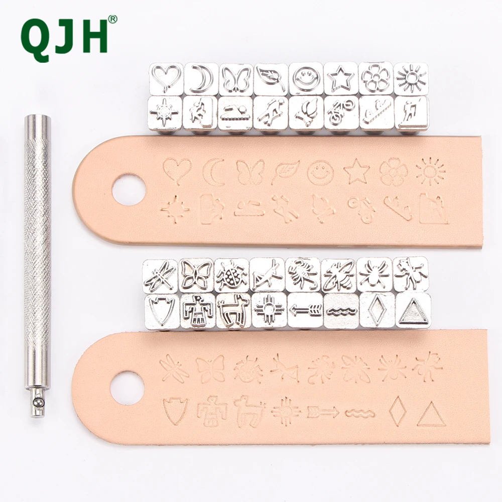 Metal Punch Stamp Set Leather Craft Tool 8 PCS leather craft stamps leather letter punch
