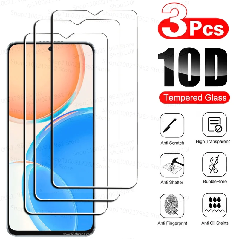 

3Pcs Tempered Glass for Honor X8 X9 5G Screen Protector on Honor X7 Film Glass