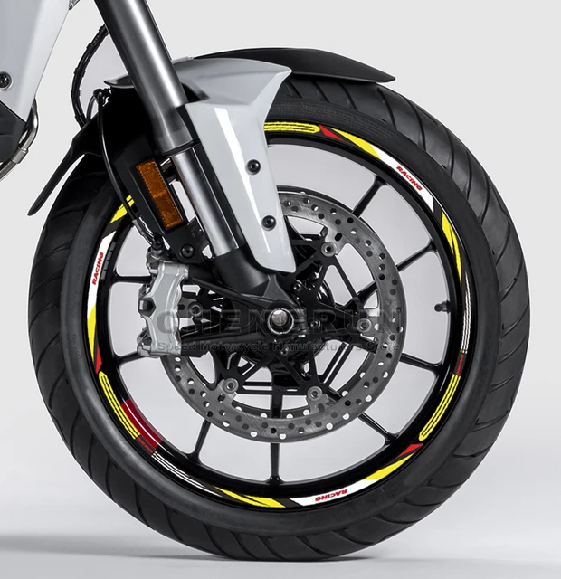 Adesivi Strisce Cerchi Moto 17 Pollici - Compatibili Ducati, Suzuki, Kawasaki, Honda, Triumph, Colore Oro - Foto 5