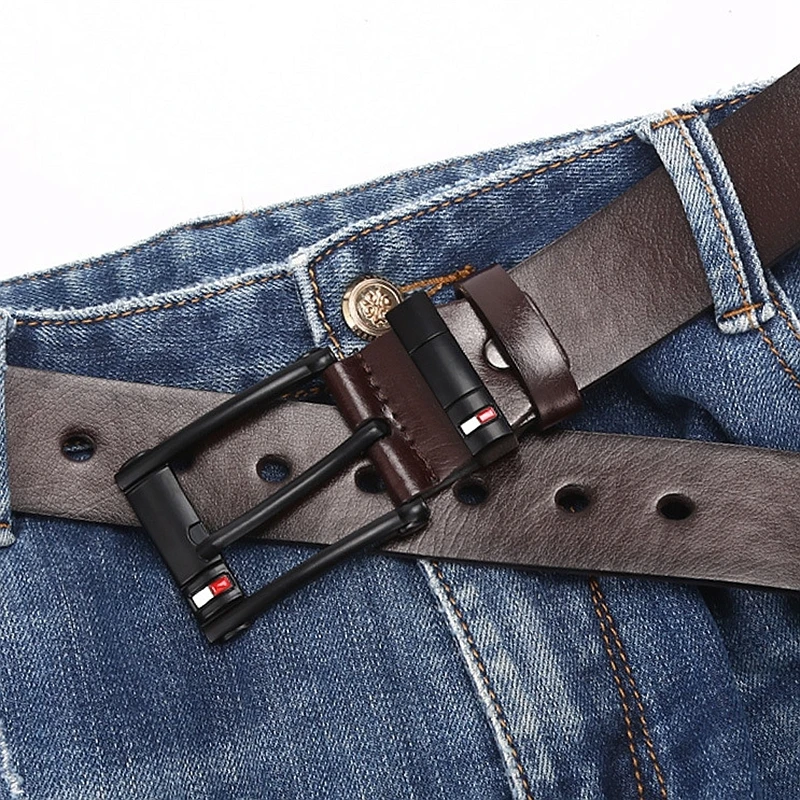 VOOTHOST 3,5CM Wysokiej Jakości Skórzany Pasek Męski Casualowy Klamra Ze Stopu Biznesowy Męski Pasek Do Jeansów Paski Kowbojskie VB222_voghion.com