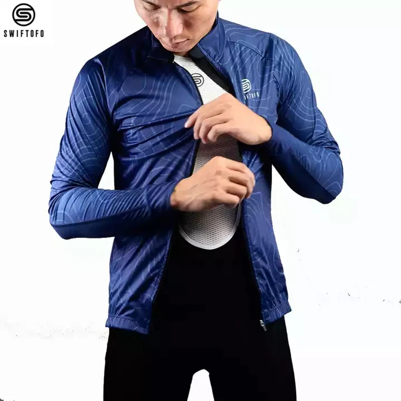 Cycling Jacket Reflective Windproof Skin Coat Sun Protective UPF 50+ Bike Windbreaker Men Breathable Clothing