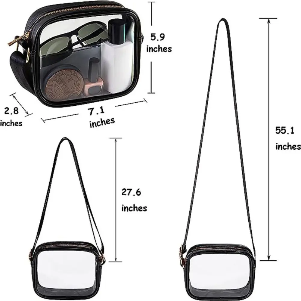 Fashion PVC Transparent Women Shoulder Bags Casual Ladies Crossbody Bags for Women Phone Purse