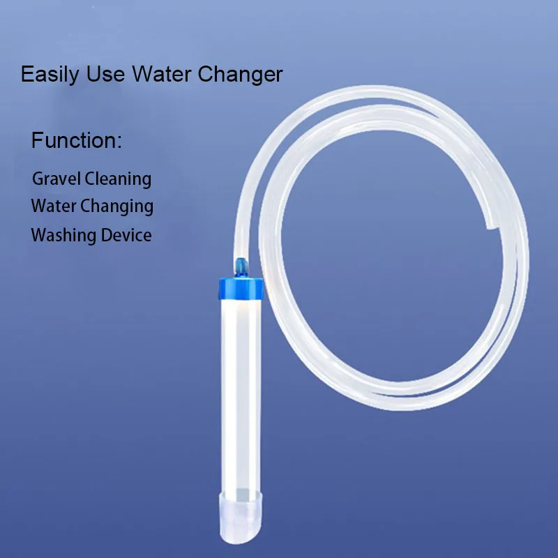 

Easily Use Manual Aquarium Gravel Cleaner Fish Tank Siphon Water Change Cleaning Filter Water Changer Pump Sand Hose Tube