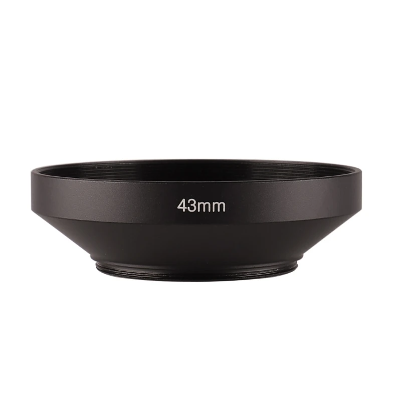 Durable Metal Wide Angle Lens Hood for DSLR Camera Protection