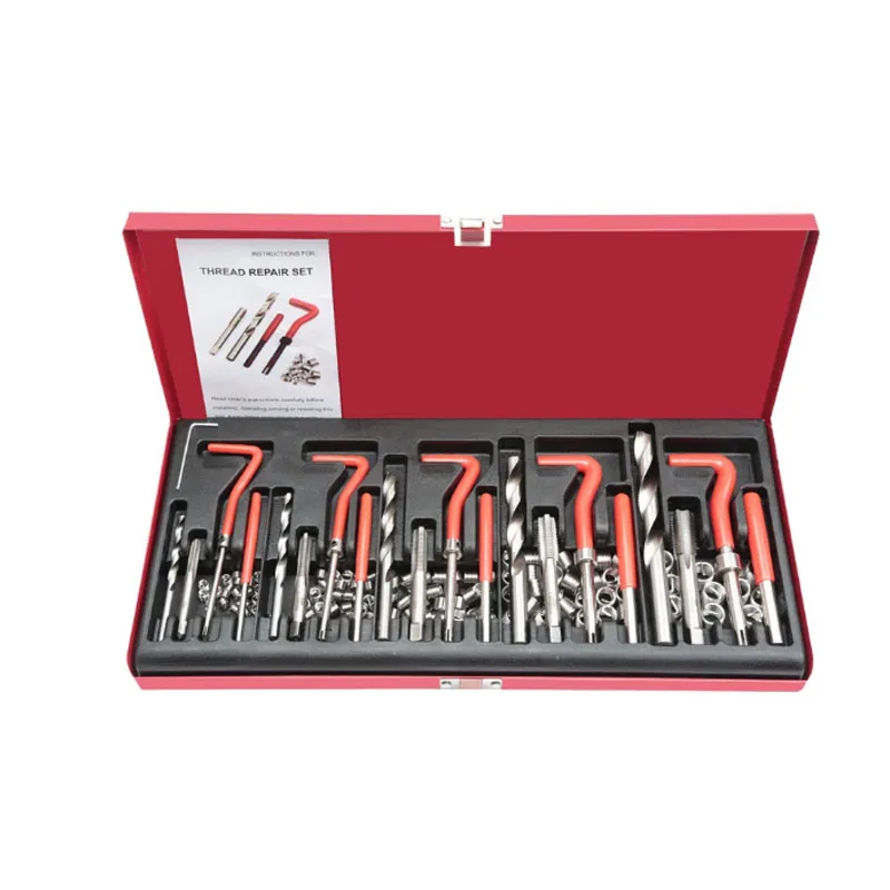 

Профессиональный набор инструментов для ремонта поврежденной резьбы блока двигателя 131 шт., сверлильный кран