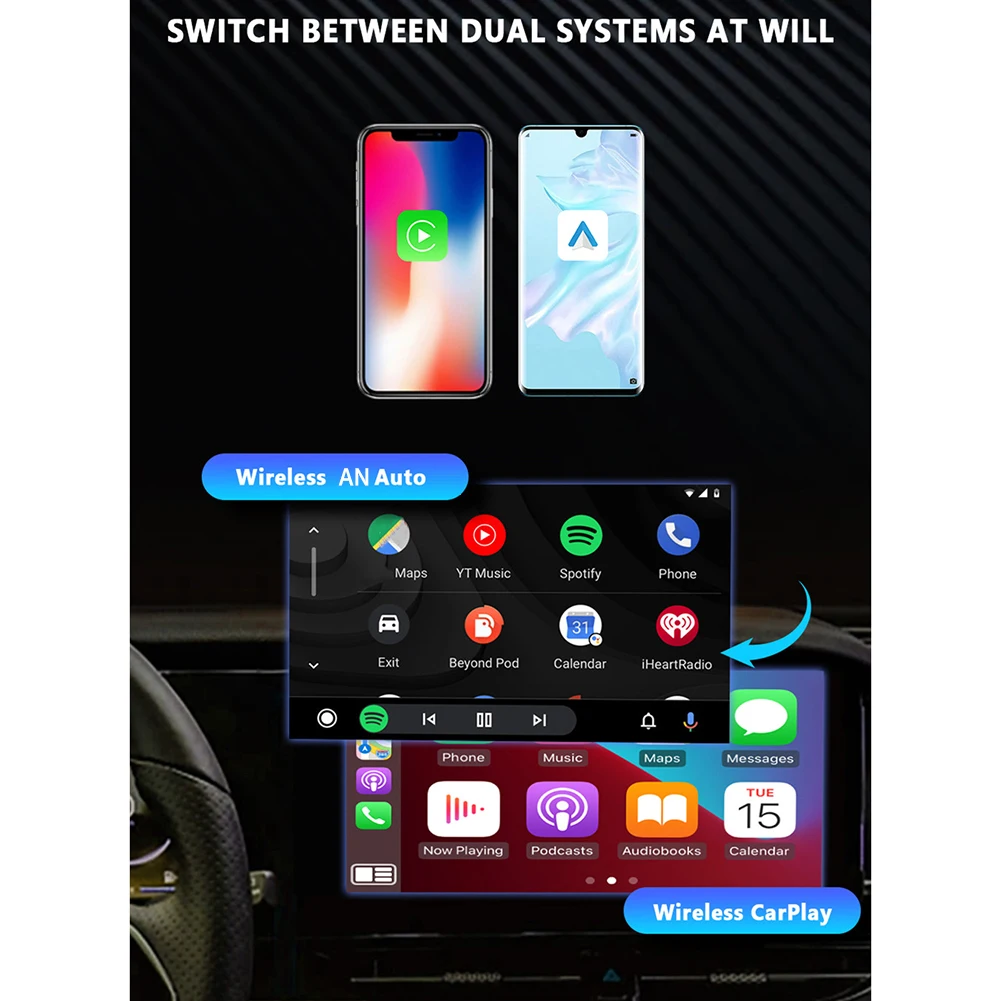 Wireless Carplay Box AN Dongle CarPlay Adapter Wired CarPlay To Wireless CarPlay Ailinkbox A7 Cotex A7 Dual Core DDR3 256MB rear view mirror camera system