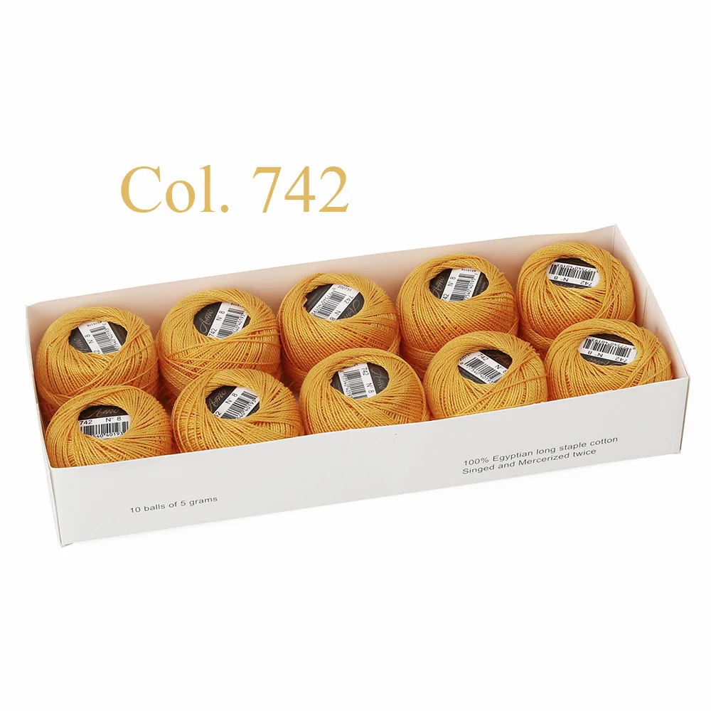Egyptian Long Staple Cotton Embroidery and Hand Sewing Thread Set - 10 Balls