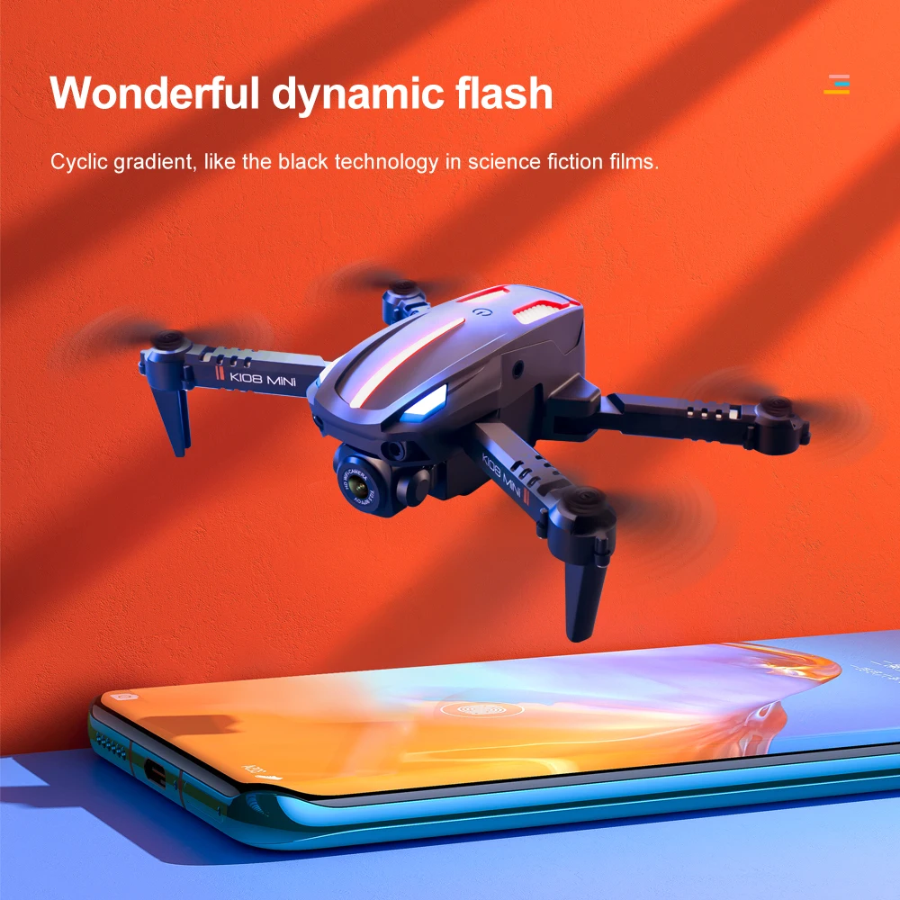 drone 4k K108 Mini Drone 4k HD with Camera Aerial Photography Aircraft Fixed Height Remote Control UAV Quadcopter Men's Fpv Rc Toys small drone with camera