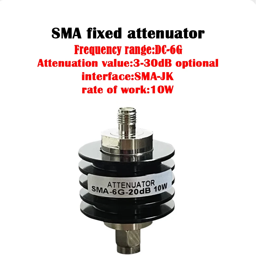 Коаксиальный аттенюатор SMA 10 Вт 3-30 дБ n образный фиксированный аттенюатор 3 5 6 10 15 20 30 дб n jk 2 вт 5 вт 10 вт 20 вт стандартный радиочастотный коаксиальный аттенюатор 6g