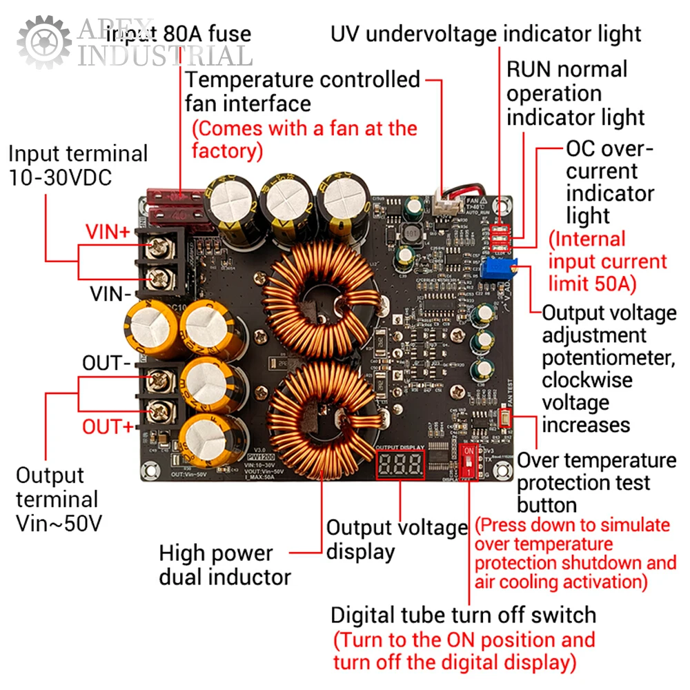 Heemol 2pcs DC-DC Boost Converter 250W 10A Up Converter Constant Power Module LED Driver Booster Module