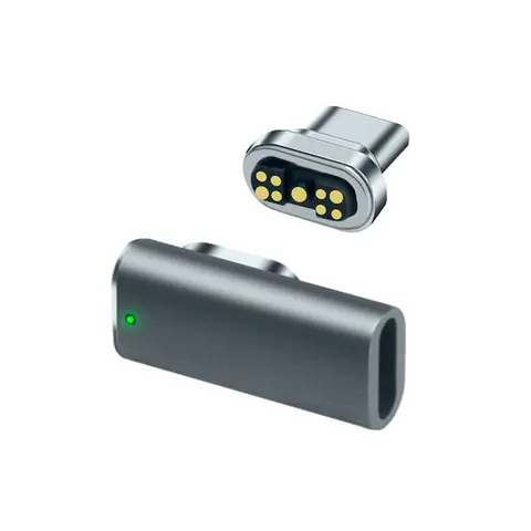 Magnetic Type-C Adapter Computer Computer Side Insert Elbow 9PIN Full Function PD Fast Charge Transmission Versatile Switch