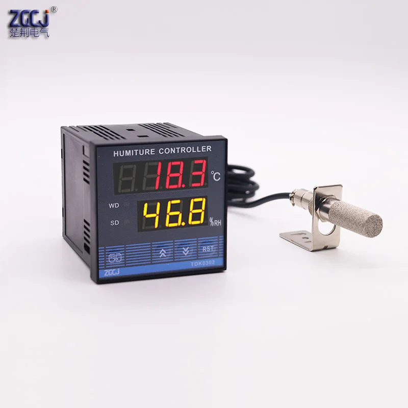 

Intelligent temperature and humidity controller TDK0302 humiture controller -40~100'C, 0-100%RH air Thermostat and hygrometer
