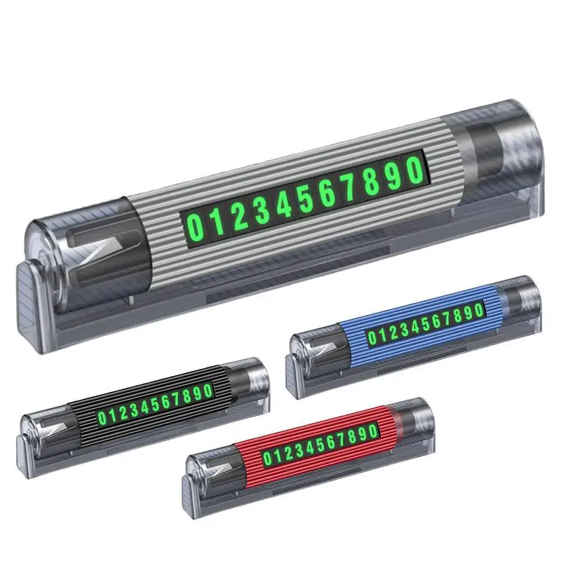 

Temporary Car Parking Assistance Multifunctional Parking Stickers Window Breaker Seat Belt Cutter Park Stop Phone Number Plate