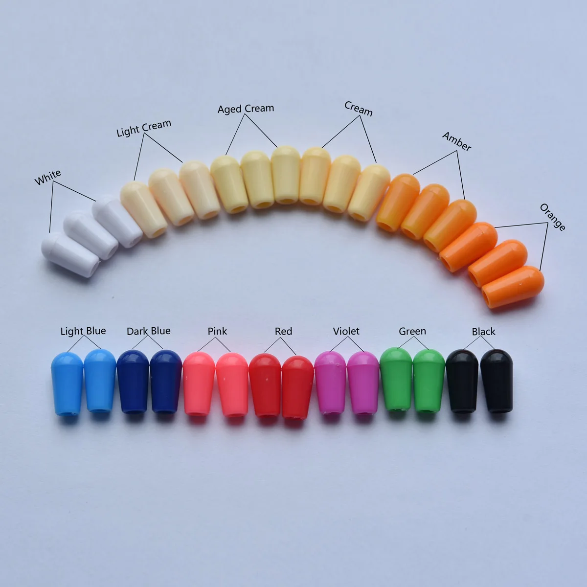 Lot De 10 Boutons Transparents Pour Pédales D'effets Guitare Mooer - Diamètre 23 Mm, Intérieur 10 Mm