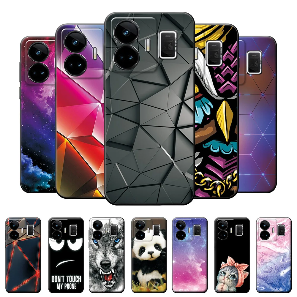 Per Realme Gt3 Case 2023 Custodia Posteriore In Silicone Animale Per Oppo Realme Gt3 Cover On Realme Gt3 2023 6.74 "Paraurti Protettivi Alla Moda