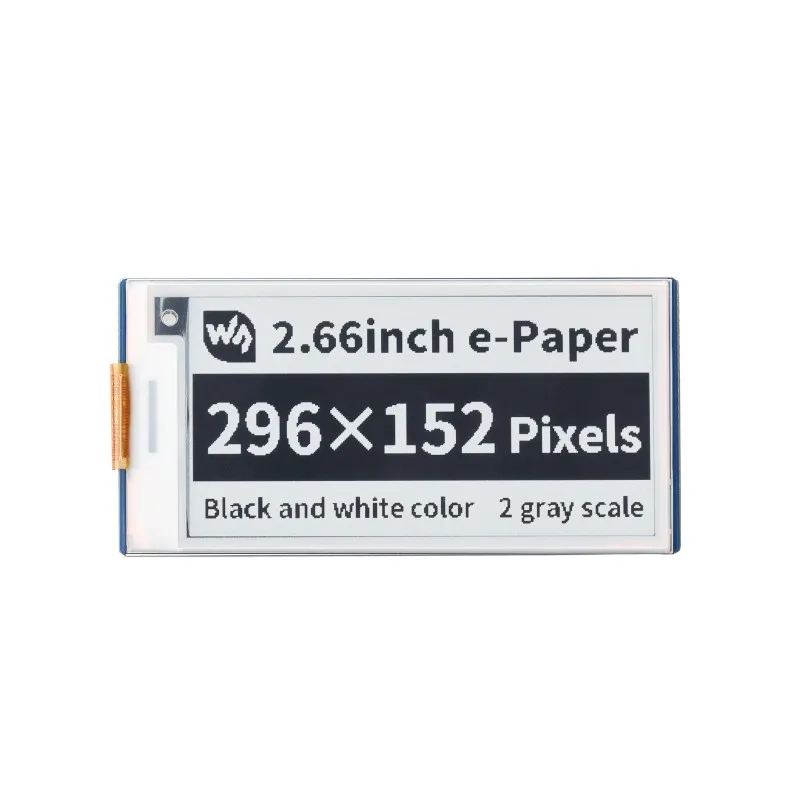 

2.66inch E-Paper E-Ink Display Module For Raspberry Pi Pico, 296×152 Pixels, Black / White/Red SPI Interface