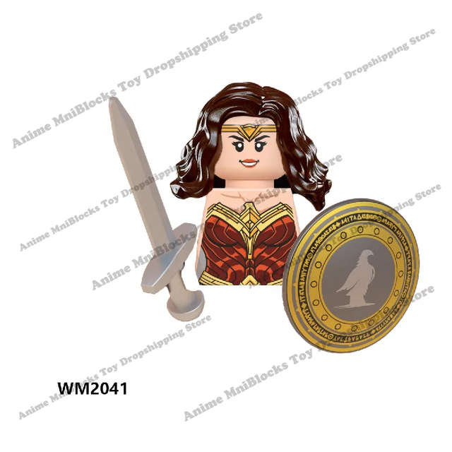 Movie Batman The Joker Harley Quinn Wonder Woman mini action toy figures building blocks Assemble bricks kid gifts WM6080 WM6100 WM2041