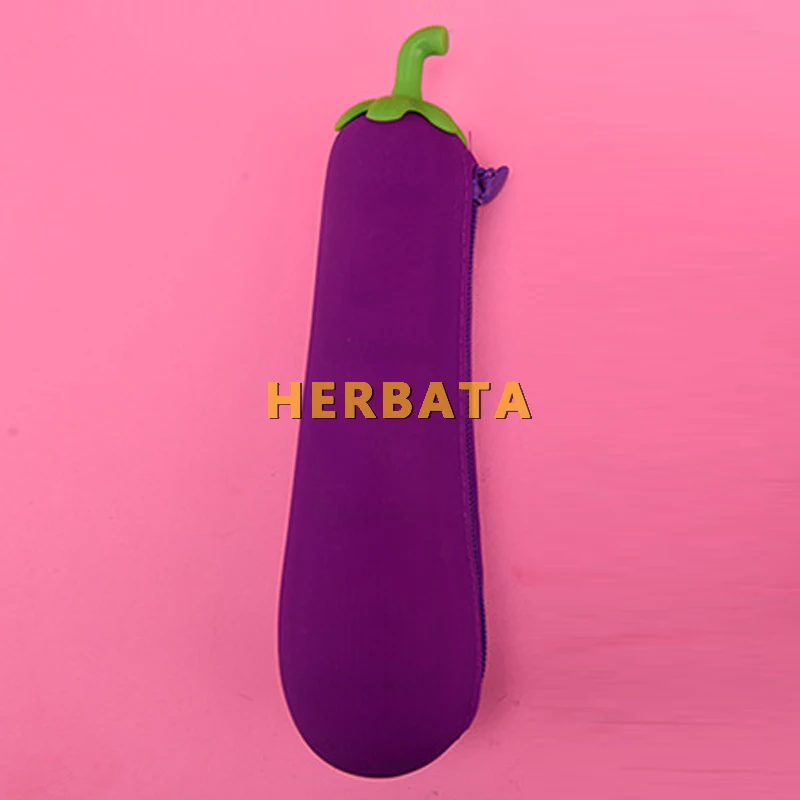 가지 필통, 실리콘 젤리 필통, 어린이 문구 가방, 학생 펜 가방, 학용품 보관함