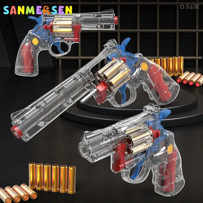 Revolver Transparent Airsoft Pistol Paintball Soft Bullet Gun Simulation  Model Toy Gun Boy Weapon War Trauma Fake Gift Bb Pistol - AliExpress